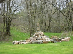 Stupa made with local stone
