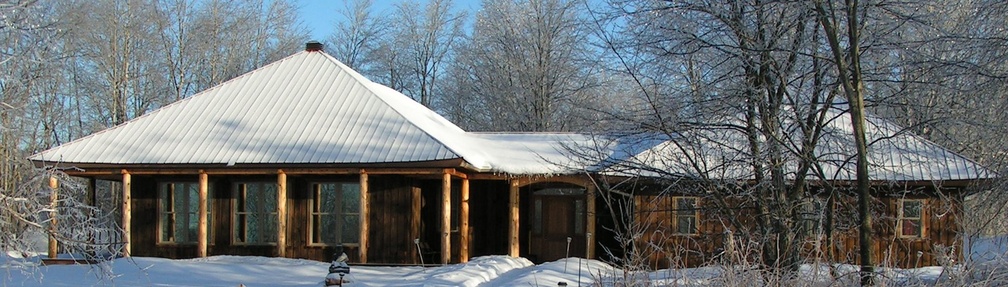 Winter scene Temple in the snow
