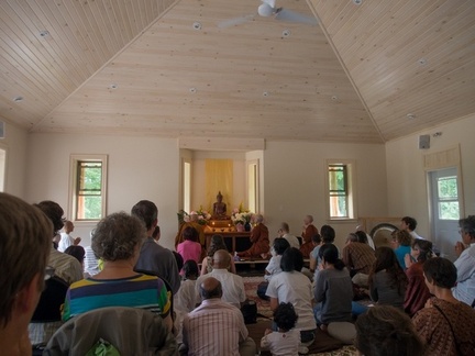 Community Puja in the Dhamma Hall